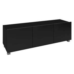 TV stolek CALABRINI 150, 150x37x43, černá/černý lesk