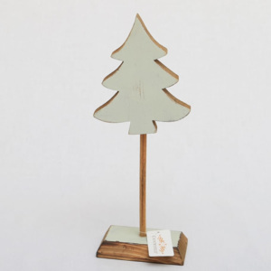 Counttryfield Stojací vánoční ozdoba - stromeček zelený 31x14cm