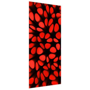 Samolepící fólie na dveře Červené sloupky 3D 95x205cm ND3962A_1GV
