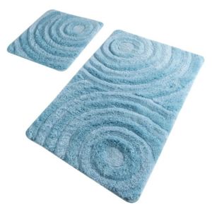 Sada 2 tyrkysových koupelnových předložek Confetti Bathmats Wave Turquois