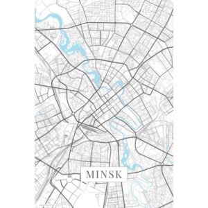 Mapa Minsk white
