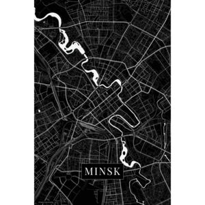 Mapa Minsk black