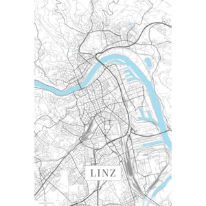 Mapa Linz white