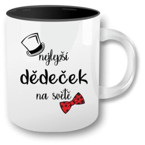 Hrnek - Klobouk - Nejlepší dědeček na světě Černá 330 ml