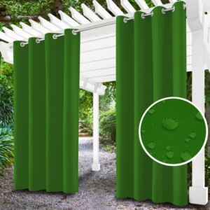 Zahradní závěs do altánku na kroužcích MIG143 zelený Zelená 155 x 240 cm