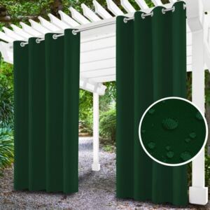 Zahradní závěs do altánku na kroužcích MIG143 tmavě zelený Zelená 155 x 240 cm