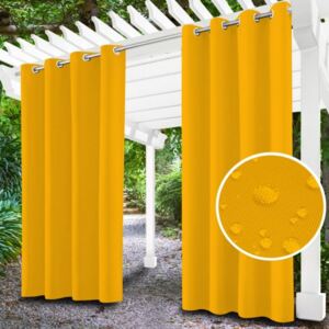 Zahradní závěs do altánku na kroužcích MIG143 žltý Žlutá 155 x 220 cm