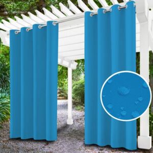 Zahradní závěs do altánku na kroužcích MIG143 blankytně modrý Blankytna modrá 155 x 220 cm