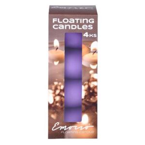 Emocio - plovoucí svíčky světle fialové, 4 ks