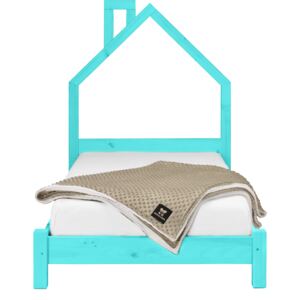 MIMOUŠEK Dětská postel domeček Vanes Barva: tyrkys modrá, Rozměr: 70 x 160 cm