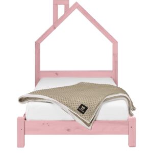 MIMOUŠEK Dětská postel domeček Vanes Barva: pastel růžová, Rozměr: 80 x 160 cm
