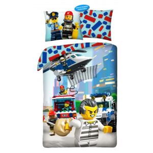 HALANTEX Povlečení LEGO City Zloděj na útěku HX821 140x200, 70x90, 100% bavlna
