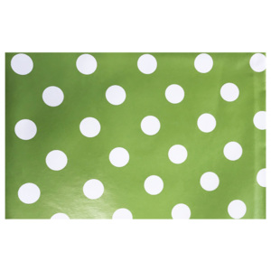 Vesna | Ubrus PVC na plátně zelený puntík 135x170 cm