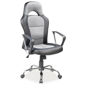 Kancelářská židle UPDATE, 116-126x63x50x49-59, černá/šedá