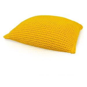 Pletený polštář žlutý obdelník - 40x50cm