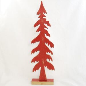 DEKORACEASTYL Dřevěný vánoční stromeček červený AD156424