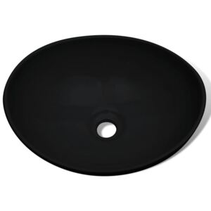 Keramické umyvadlo - černé | 40x33 cm