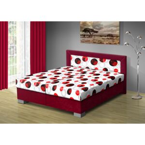 Nabytekmorava Čalouněná postel s úložným prostorem Vanessa 180 typ roštu: PEVNÝ, barva čalounění: BORDO/53675-1016