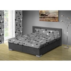 Nabytekmorava Čalouněná postel s úložným prostorem Vanessa 180 typ roštu: PEVNÝ, barva čalounění: ŠEDÁ/Mega 16 šedá