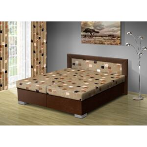 Nabytekmorava Čalouněná postel s úložným prostorem Vanessa 180 typ roštu: PEVNÝ, barva čalounění: HNĚDÁ/Mega 16 hnědá