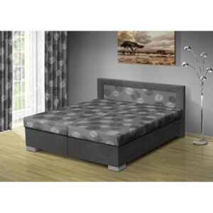 Čalouněná postel s úložným prostorem Vanessa 180 typ roštu: PEVNÝ, barva čalounění: ŠEDÁ/Mega 31 šedá