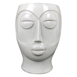 PRESENT TIME Sada 3 ks Bílý květináč Mask, Vemzu