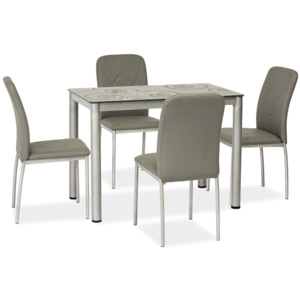 Jídelní stůl 100x60 cm v šedé barvě KN553