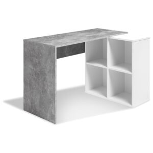 LIVARNOLIVING® Psací stůl s policemi, beton/bílý