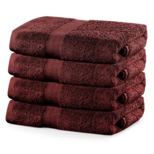 DecoKing Sada froté ručníků MARINA hnědá 50 x 100 cm sada 4 ks