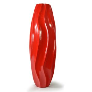 Sanu Babu Červená váza z palmového dřeva, výška 62cm