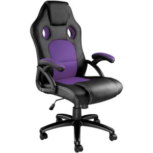 Tectake 403473 kancelářská židle tyson - černá/fialová