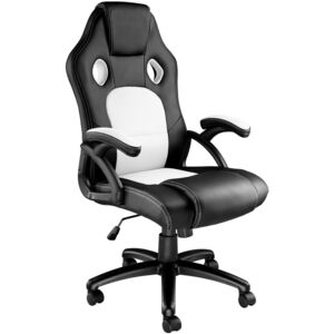 Tectake 403472 kancelářská židle tyson - černá/bílá