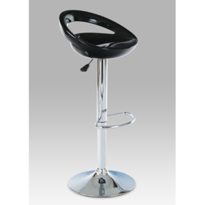 Autronic Barová židle AUB-1030 BK - chrom/plast černý
