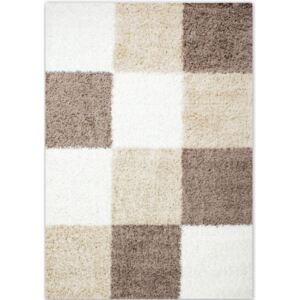 Chlupatý kusový koberec Life Shaggy 1501 hnědý Typ: 60x110 cm