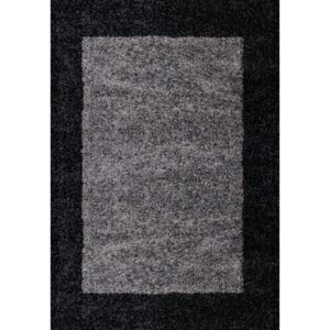 Chlupatý kusový koberec Life Shaggy 1503 černý Typ: 160x230 cm
