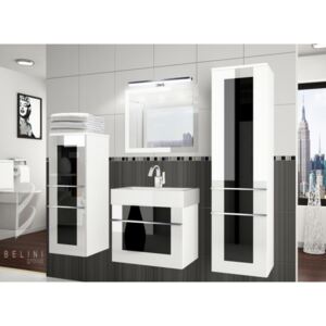Moderní stylová koupelnová sestava s led osvětlením ELEGANZA 4PRO + zrcadlo ZDARMA 109