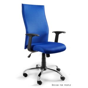 UNIQUE Kancelářská židle Black on Black, modrá