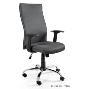 UNIQUE Kancelářská židle Black on Black, šedá