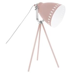 Stolní lampa Lash II, stříbrná/růžová