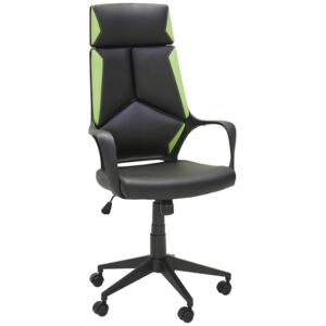 Carryhome Otočná Židle, Zelená, Černá, Vzhled Kůže zelená, černá 63x127x63