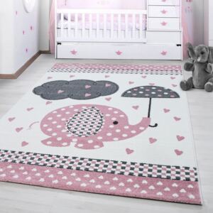 Dětský kusový koberec Kids 570 Pink | růžový Typ: kulatý 120 cm