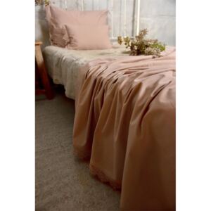 Bavlněný přehoz na postel Lace Old Rose 140 × 280 cm