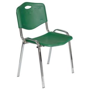 Plastová jídelní židle ISO Chrom, zelená
