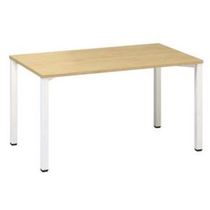 Alfa Office Konferenční stůl Alfa 420 s bílým podnožím, 140 x 80 x 74,2 cm, rovné provedení, dezén divoká hruška