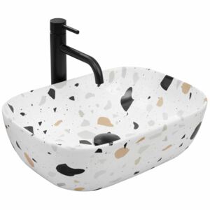 REA - Umyvadlo na desku Belinda 46x32 teraco