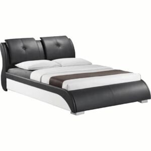 Tempo Kondela Čalouněná postel TORENZO 160x200, černá/bílá