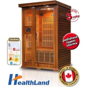 Sauna HealthLand DeLuxe 2022 Cedr Carbon + Záruka 3 roky
