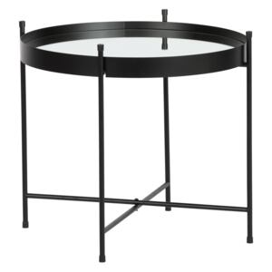 Hoorns Černý kovový konferenční stolek Paris 48 cm