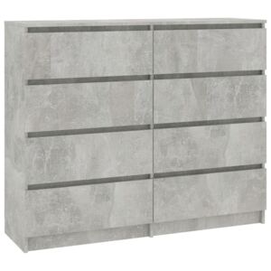 Příborník se zásuvkami - betonově šedý | 120x35x99 cm