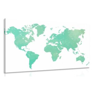 Obraz mapa světa v zeleném odstínu